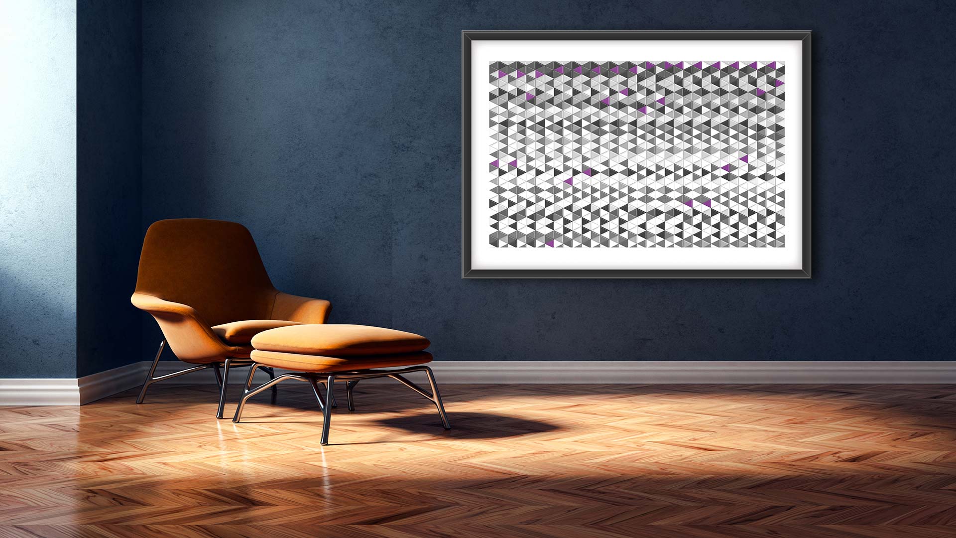 FancyGene Kunstdruck im Wohnbereich, Schwarz-Weiß Variante